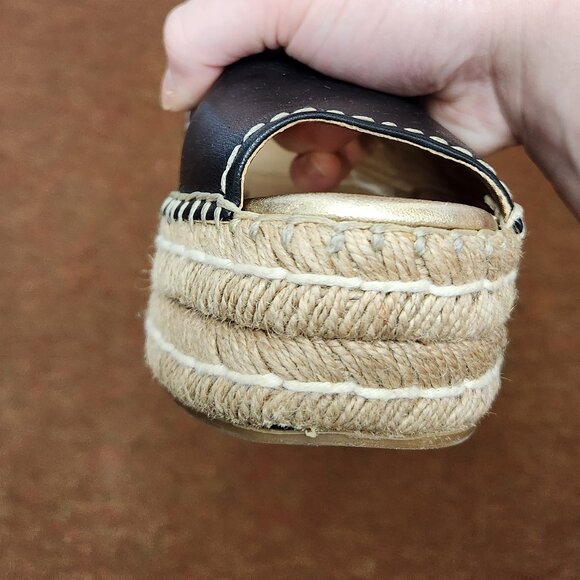 Prada Leather Espadrille Platform Open Toe Shoe - Picture 5 of 8